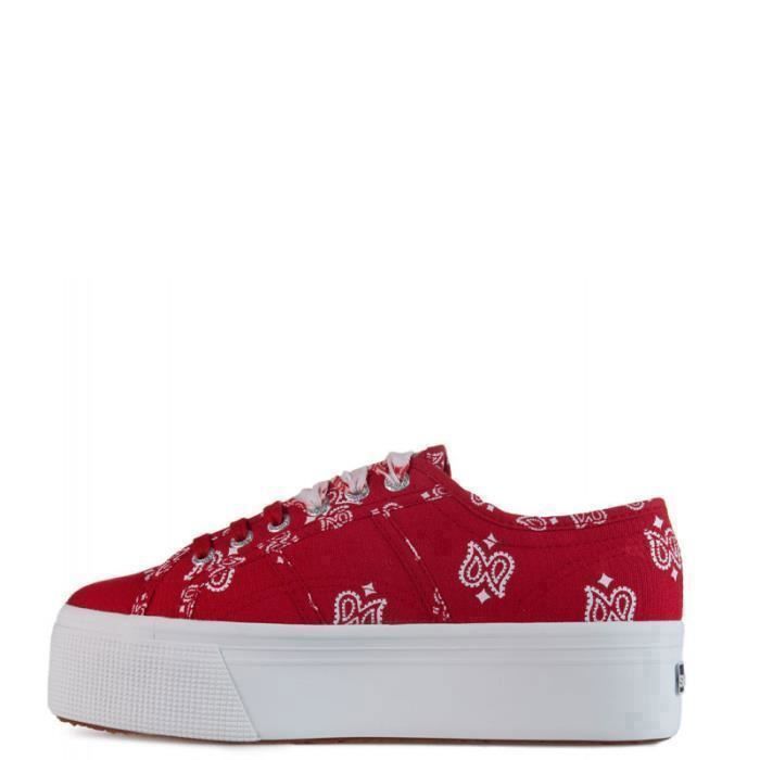 Superga Basket Superga 2790 BANDANA - Rouge - Femme - Lacets - Textile - SUPERGA
