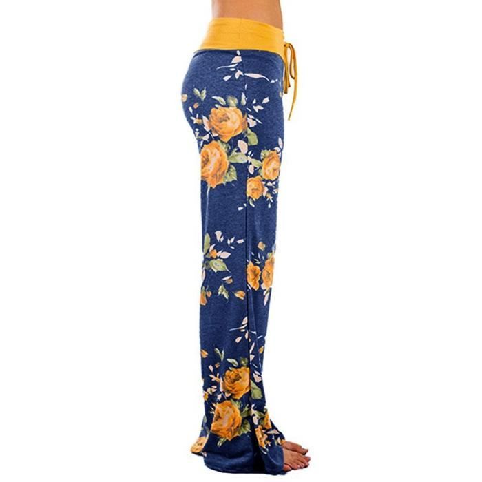 Pantalon à Imprimé Floral Au Style Palazzo Pour Femmes | Shopping