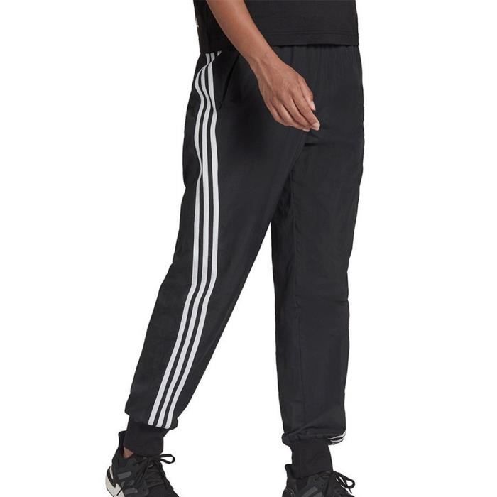 Jogging Femme Adidas HA8437 - Noir - Coupe ample - Taille élastique - Poches zippées
