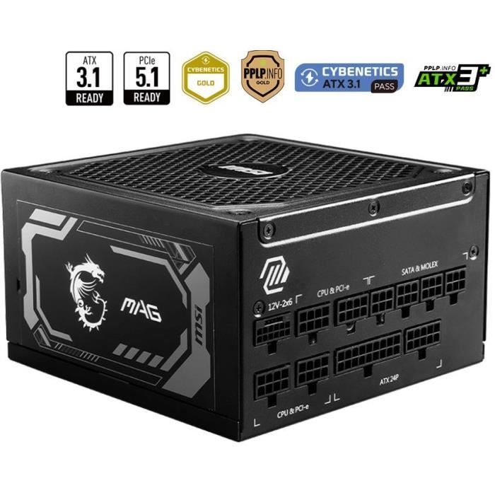 Alimentation PC – MSI – 306-7ZP9A11-CE0 – MAG A1250GL PCIE5