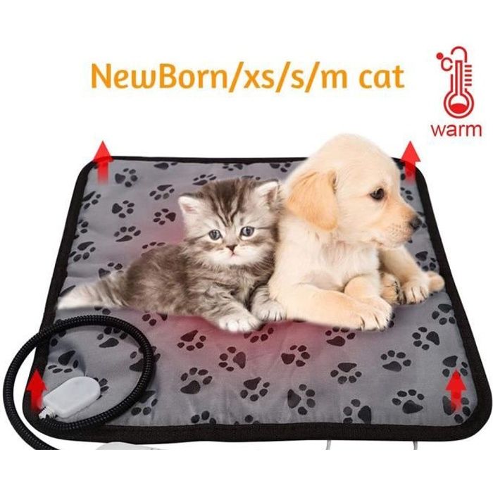 Couverture chauffante pour animaux de compagnie à température réglable