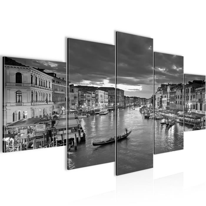 Tableau Décoratif Venise 40x60 Cm – Cadre MDF Jaune Moderne Pour Salon