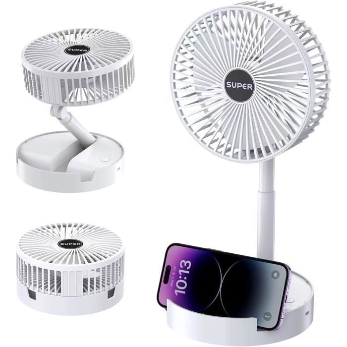 Mini Ventilateur De Bureau Portable Rechargeable Avec cran Led