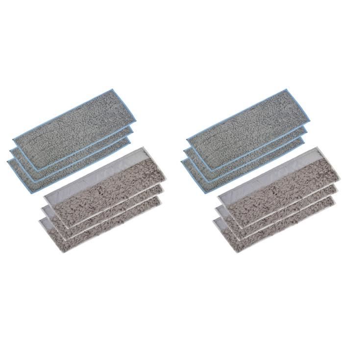 Lot De 10 Tampons Microfibre Lavables Compatibles Braava Jet 240/241 – Nettoyage Humide & Sec Bleu/Orange/Blanc