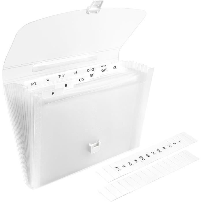 ABC Life Trieur A4 Ignifuge 13 Poches - Organiseur Documents Voyage Avec Poignée - Protection 2200°F