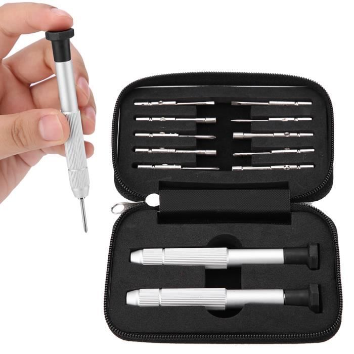 Set De 5 Tournevis Précision Pour Horloger/bijoutier - Têtes Plates, Acier, Neuf