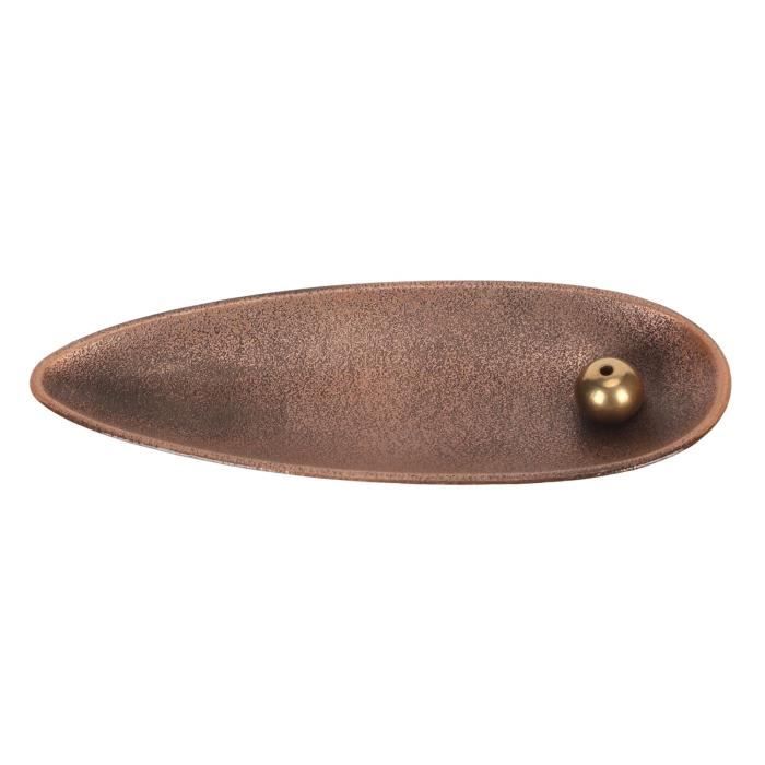 Support Bâton D'encens En Métal Design Feuille Zen Brûleur
