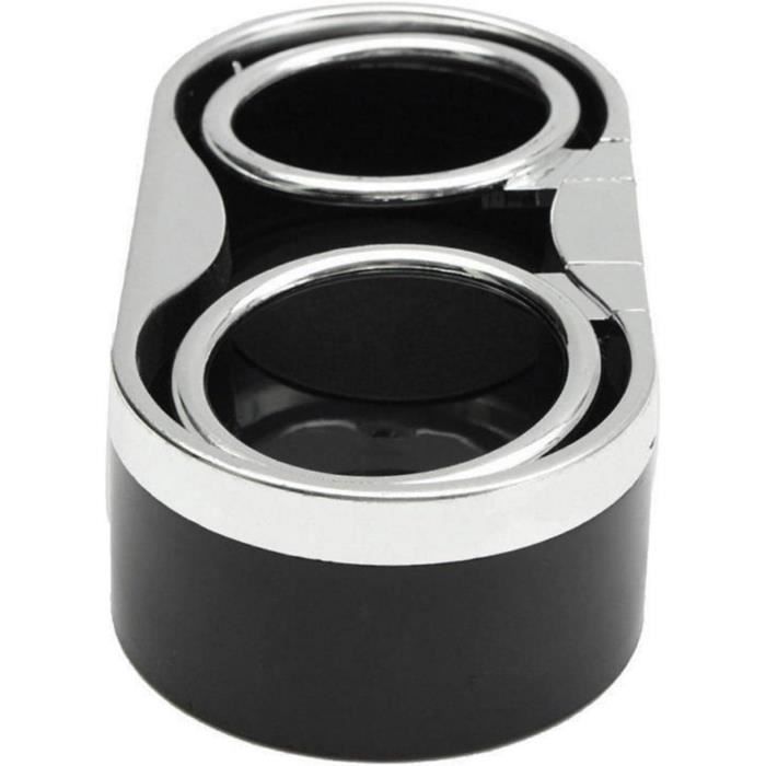 Porte-gobelet Double Pour Voiture - Base Ajustable Et Amovible, Fixation Par Adhésif, Design 2 En 1