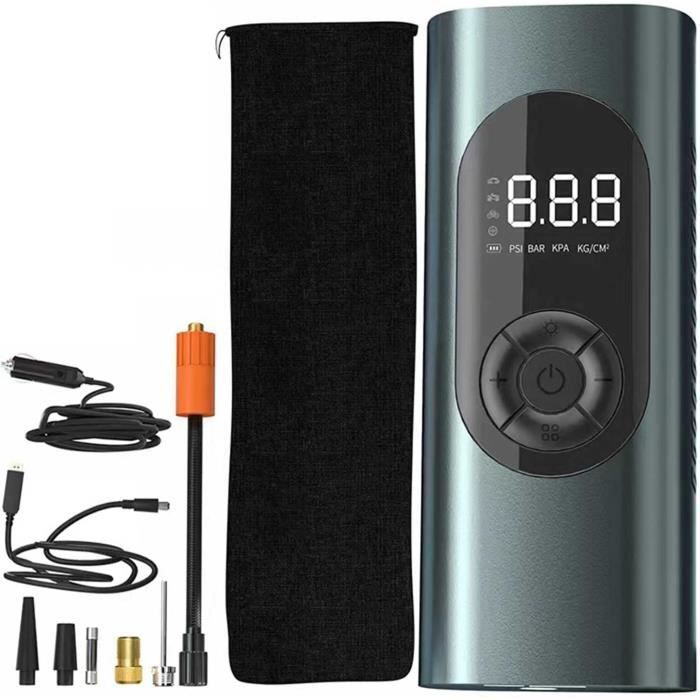 Compresseur Air Portable 8000mAh - 180PSI - Affichage Digital - USB-C