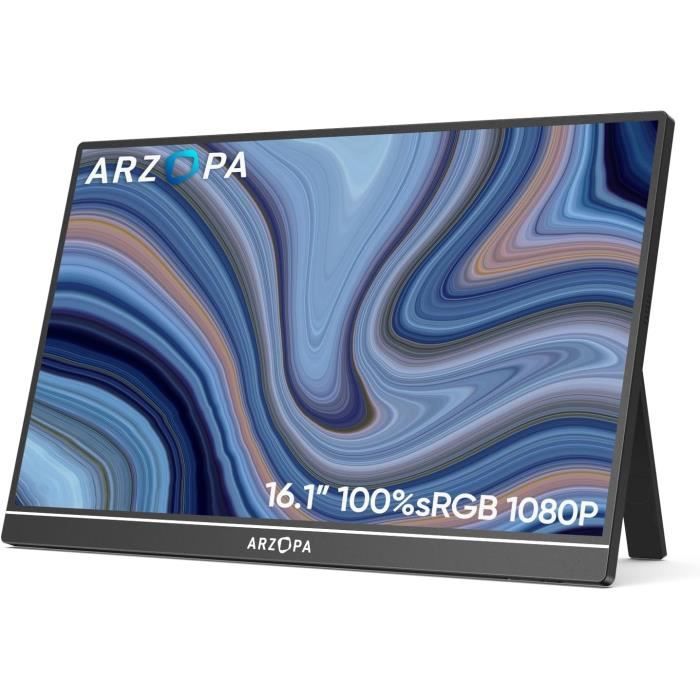 16.1 Ecran Portable1920×1080 Fhd Ips Pour Écran Portable Moniteur Avec Tige UniquePrise En Charge Hdmi-Type-C-Usb-CDe Jeu[Y293]