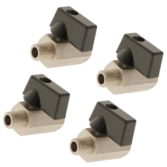 Robinet à Boisseau Sphérique Laiton 1/4" BSP Femelle X Mâle - 1/4 De Tour, Double Joint, Tige Anti-éclatement