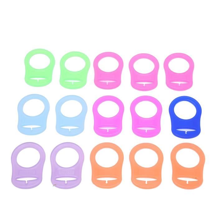12 Pièces Transparent Attache Tetine ,Silicone Bouton Anneau Bébé