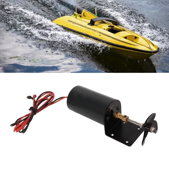 BrewJa Moteur Propulseur Submersible 7.4V-12V – Hélice Pour Bateau Appât RC, étanche, Compatible Hélices CW/CCW, Gauche Ou Droite