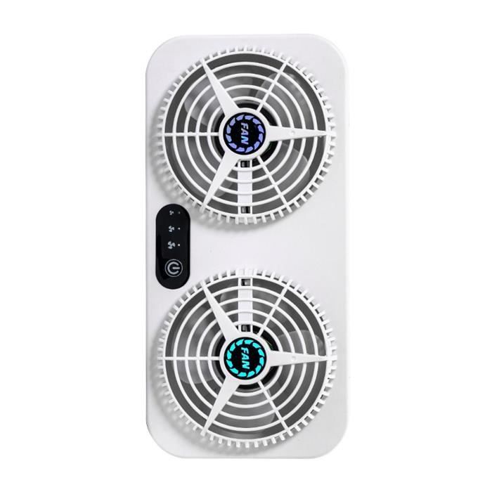 Ventilateur De Voiture USB - 3 Vitesses, LED, Alimentation 5V | Clip Grille D'Aération Ou Base Tableau De Bord