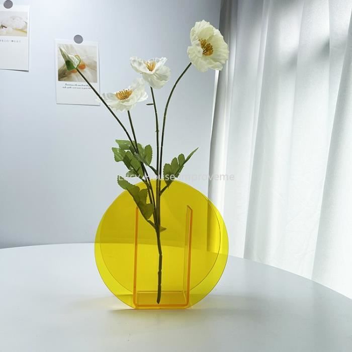 VASE,LVases en acrylique aux couleurs de l'arc en ciel, récipient