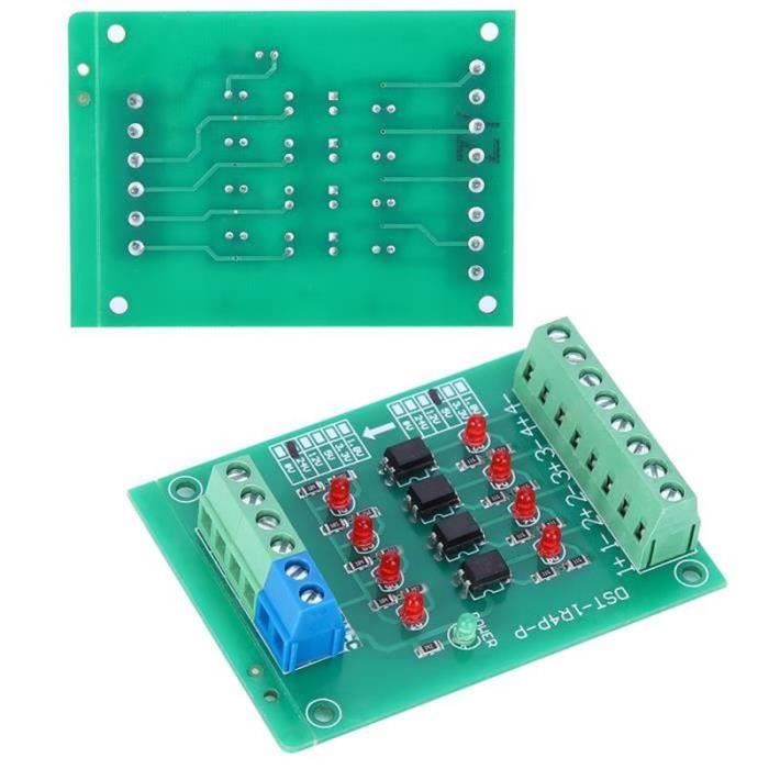 Cikonielf Carte de relais d'isolement à 4 canaux Module de relais 12V 4 canaux avec isolation