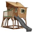 Maison Enfant AXI Max avec Bac à Sable & Toboggan | Aire de Jeux Extérieure en Bois Durable-1