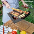 InnovaGoods Mini barbecue pliable portable pour charbon FOLDCUE, Barbecue de bureau, Noir-1