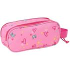 Safta Barbie Painterly – Trousse Double Enfant 21x6x8 Cm, Polyester, Rose/bleu Ciel – Cartable, école