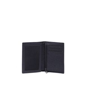 Porte-cartes En Cuir Hexagona Noir/taupe - Dimensions 7x11x2 Cm, Neuf Avec étiquettes