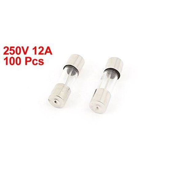 50 Fusibles Rapides F12Al – 250V 12A – Tube Verre 5x20 Mm – Neufs En Boîte