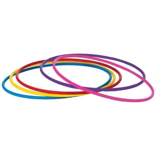 Cerceau Rond 85 Cm En PEHD Jaune Visiodirect - Pour Jeux, Fitness, Décoration, Résistant Aux Intempéries