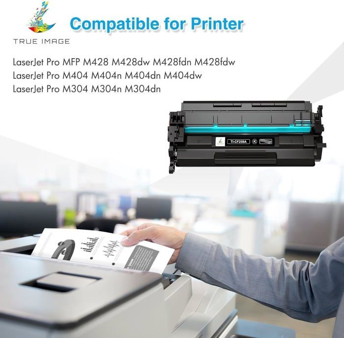Cartouche Toner Compatible HP 59A CF259A - Lot De 2 - Rendement 3000 Pages - Pour LaserJet Pro M304 M404 M428 Series - 8