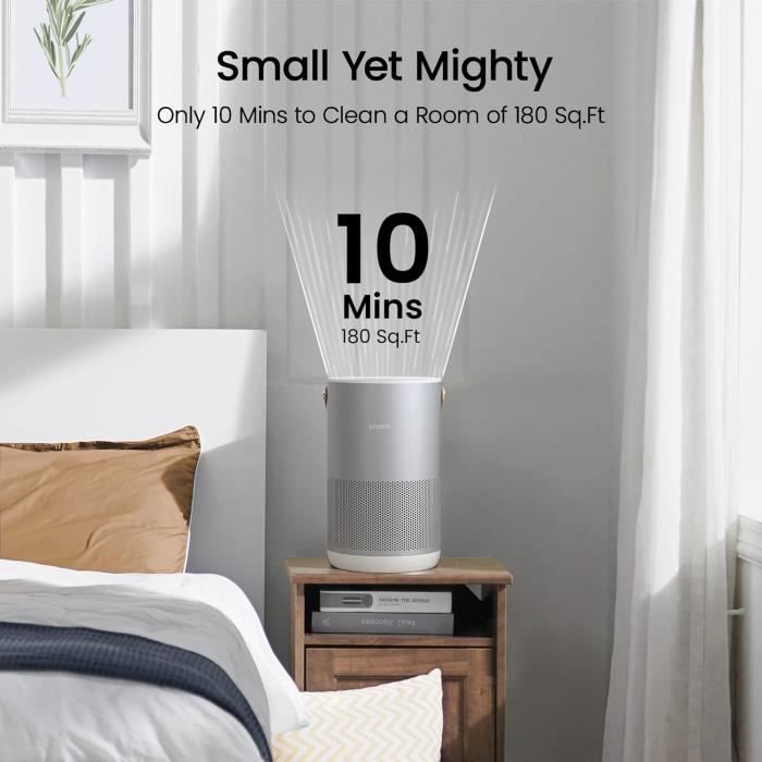 Purificateur D'Air Smartmi Portable - Compatible HomeKit Alexa - Silencieux 19dB - Idéal Chambres Et Enfants