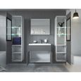 Meuble de salle de bain Rio XL 60x35cm Gris brillant - Armoire de rangement Meuble lavabo évier Meubles-2
