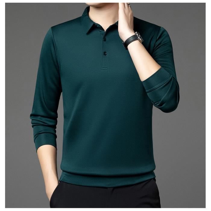Polo hiver homme top manche longue