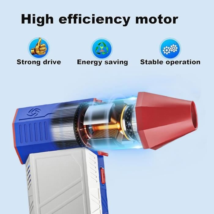 Jet Dry Mini Blower - Air Blower Super Jet Fan, Mini Powerful Jet Turbo Fan 130000 RPM, 32mm Diameter 52m/s 120w Portable Hand Held Powerful Fan, For Cleaning, Camping, Outdoors, Car