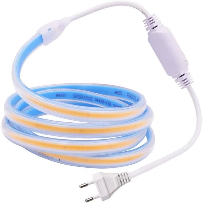 Ruban LED COB 5m Ou 10m - 320 LEDs/m, Blanc/Blanc Chaud, 12V/24V, IP20, Pour Décoration Maison