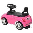 Voiture pour bébé - FIAT - COIL Petite voiture déambulateur pousseur - Rose - 4 roues-3