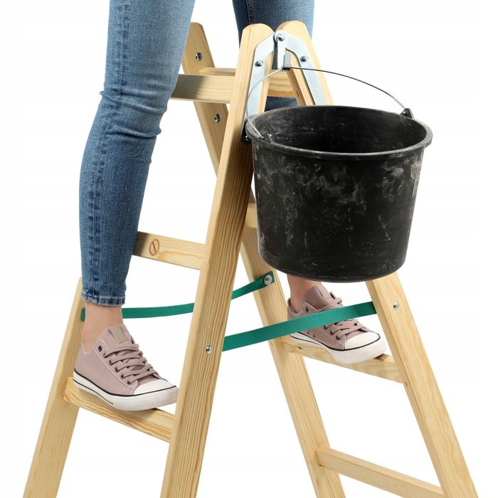 KADAX Escabeau 6 Marches Acier Pliable – Antidérapant, Étagère, Charge 125 Kg, Idéal Maison & Chantier