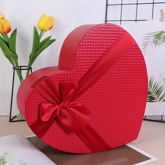 5pcs, Fleur Rouge Amour Boîte Cadeau Saint-Valentin Décorative Papier Cadeau,  Papier Cadeau, Papier Tissue, Fournitures