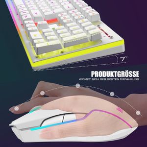 Clavier Gaming RedThunder K900 - Semi-mécanique AZERTY - Châssis Métal, RGB, Ergonomique - USB