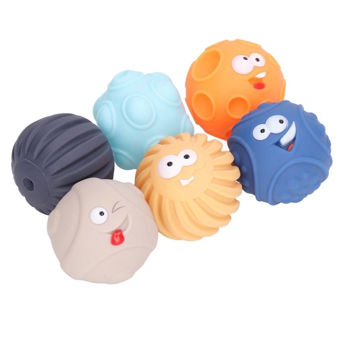 Ensemble de Balles Sensorielles pour Bébés, Ensemble-Cadeau de 6 Pcs de Balles pour Bébé Multicolores et Multi-Texturées, Jouets pour Bébé de 6 Mois pour Enfants et Tout-Petits