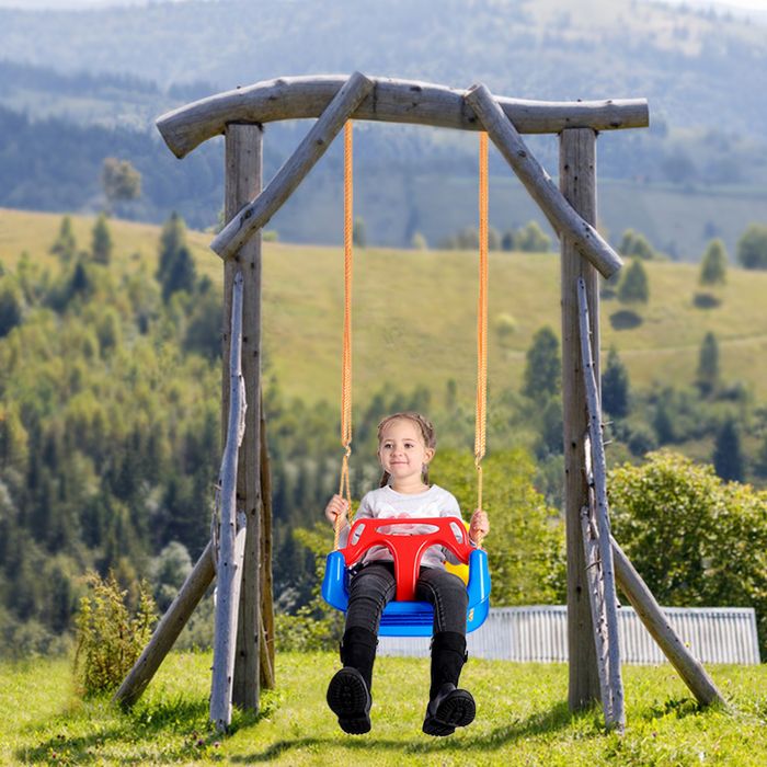 Siège Balançoire En Bois Pour Enfant – Corde Réglable, Supporte 330 Lb, Jardin, Terrasse, Parc, Activités Plein Air