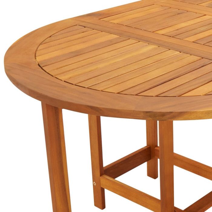 Table Ovale D'extérieur En Bois D'acacia VidaXL – Pour Salle à Manger, Terrasse, Jardin