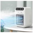 Mini Climatiseur Portable Rechargeable 25W, Ventilateur Refroidisseur Personnel avec Double Brumisation 2025 USB