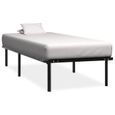Cadre de lit enfant Simple Confortable Contemporain Noir Métal 100 x 200 cm®BWOVPX® Structure de lit Solide-0