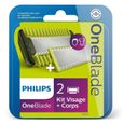 OneBlade QP620/50 kit lames Visage + Corps Philips-0