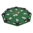 Table de poker pliable Octogonale VIDAXL pour 8 joueurs - Vert-0