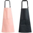 WOVTE 2 paquets de tabliers pour adultes tablier imperméable en PVC pour femmes hommes coiffeur réglable boucher