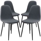 DRMKER Lot de 4 Housse de chaises salle a manger scandinaves extensible Gris - imperméable jacquard couverture de chaise