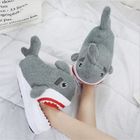 AFJ JEEP requin Chaussons Hiver Couple dessinée mignonne Chausson cachemire chaud doux Chaussure Fond plat haute qualité