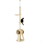 PawHut - Arbre à chat - Bois - 48x48x255cm - Beige