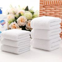 Lot de 10 petites serviettes blanches de bonne qualité,bon marché,pour le visage,les mains,la cuisine,l'hôtel,le - 25x25cm[D48]