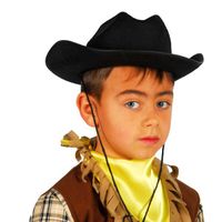 Chapeau de cowboy - Enfant - Noir - Modèle Cow-boy - Utilisation Extérieur - Mixte