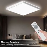 Plafonnier LED Moderne, 24W Etanche IP40, Lampe de Plafond Dimmable pour Salon Cuisine Salle de Bain - Blanc